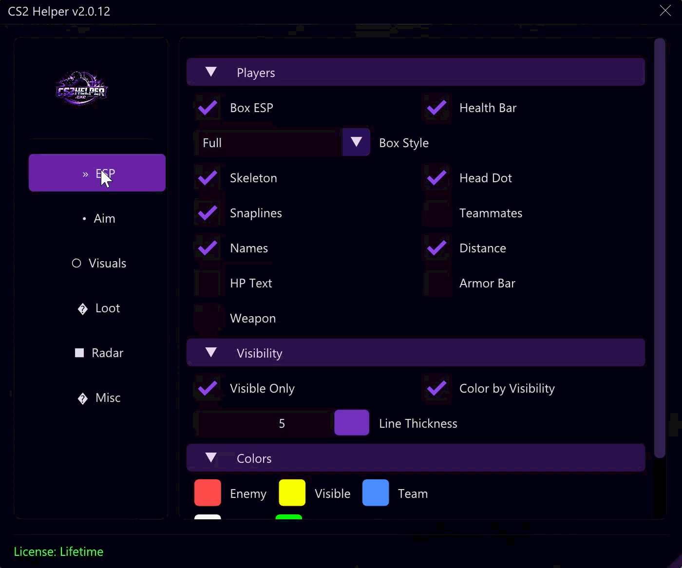 CS2 Helper UI preview